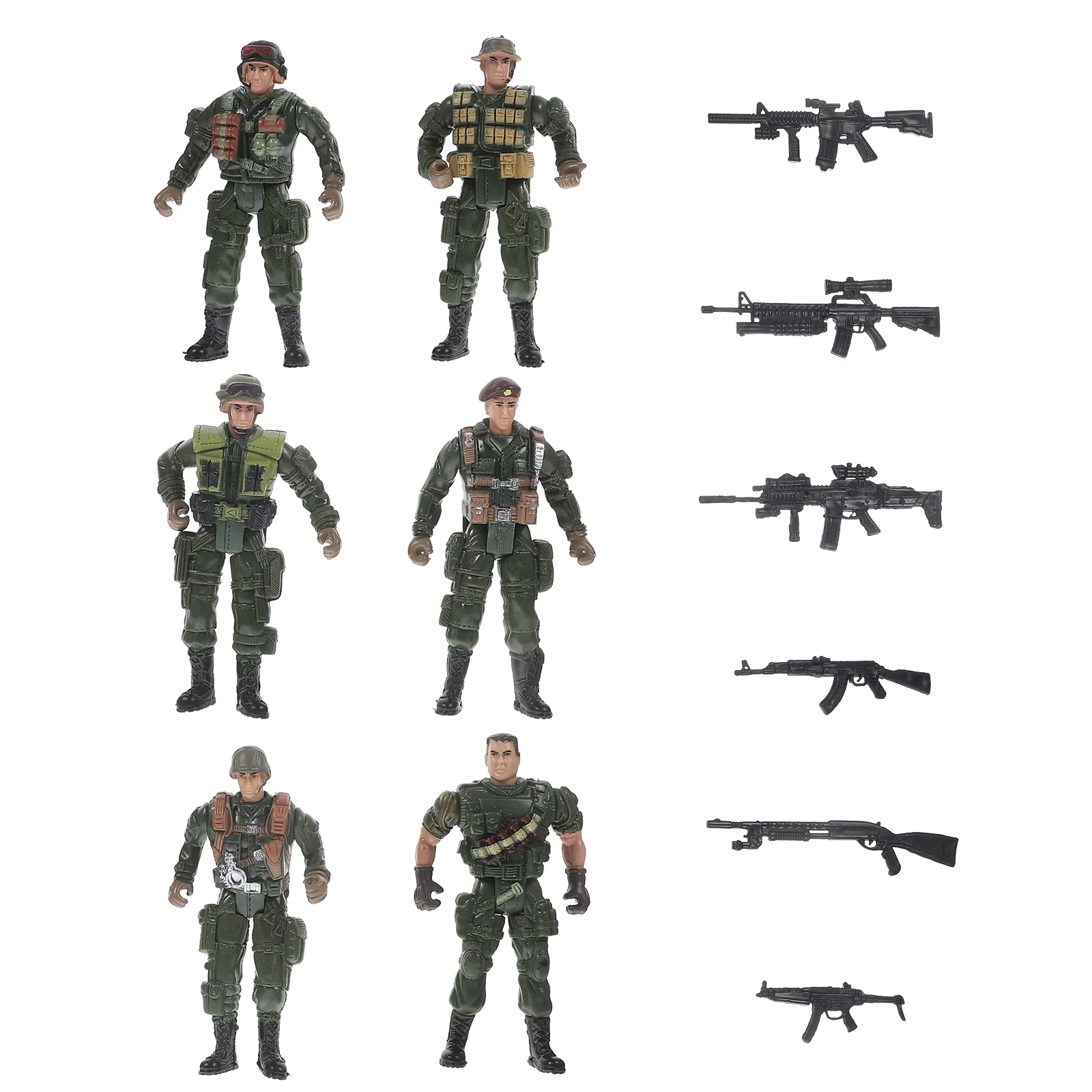 

Soldier Model Mini Models Sand Table Miniatures Molds Simulated Props Green Child