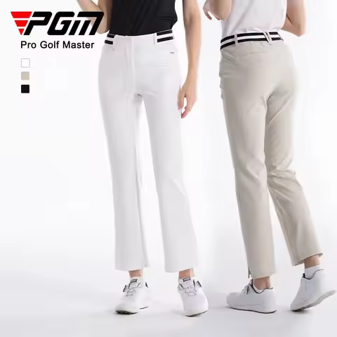 PGM 골프 의류 바지 여성 고탄력 바지 여름 봄 레이디 캐주얼 긴 바지 빠른 건조 플레어 바지 KUZ176