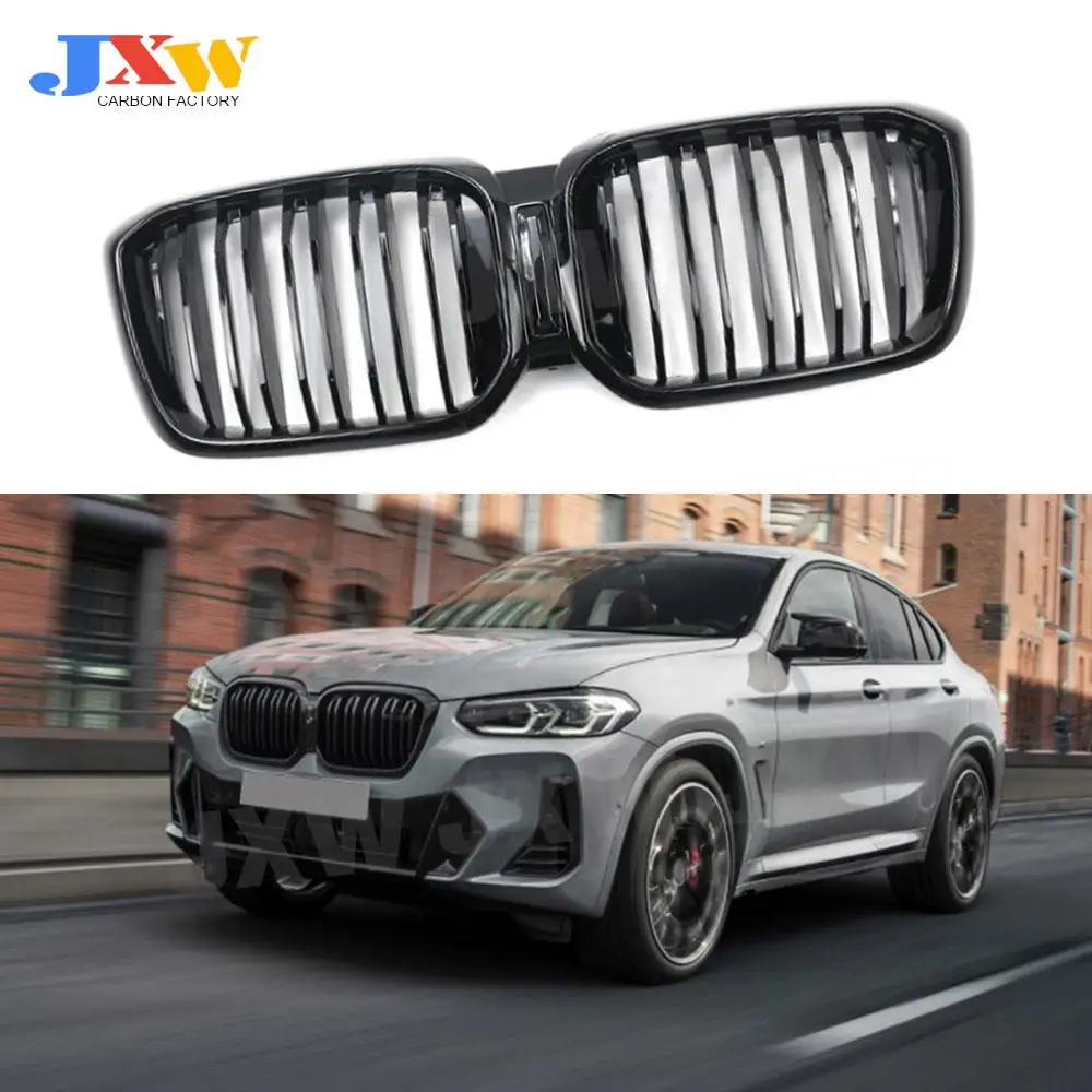 

ABS Gloss Black Front Bumper Racing Grills Front Grille For BMW X3 X4 G01 G02 2022+ Car Styling Replacement