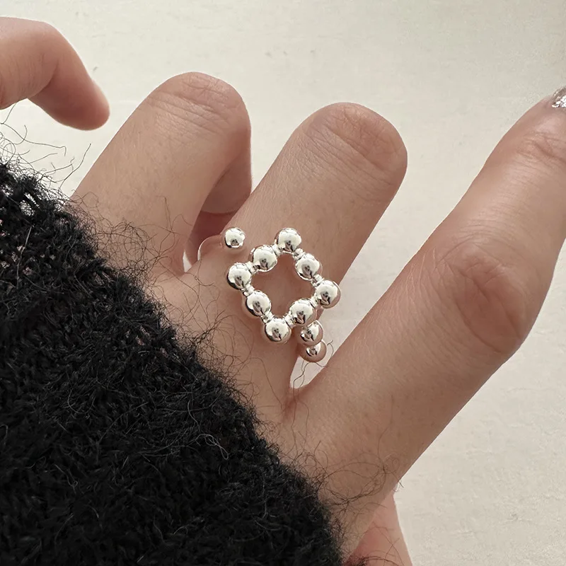 

925 Sterling Silver Round Ball Stackable Rings For Women Couple Luxury Designer Jewelry Accessories Jewellery Money 925