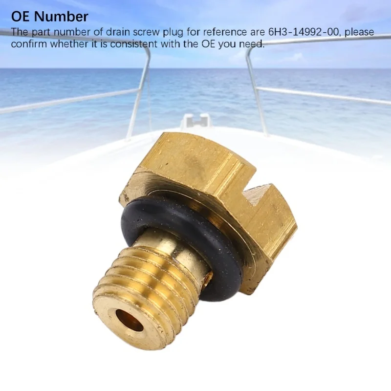 3pcs Carburetor Float Bowl Drain Screw With O Ring 6H3-14992-00 For 2T 40 50 60 75 To 90 Horsepower Outboard Engine