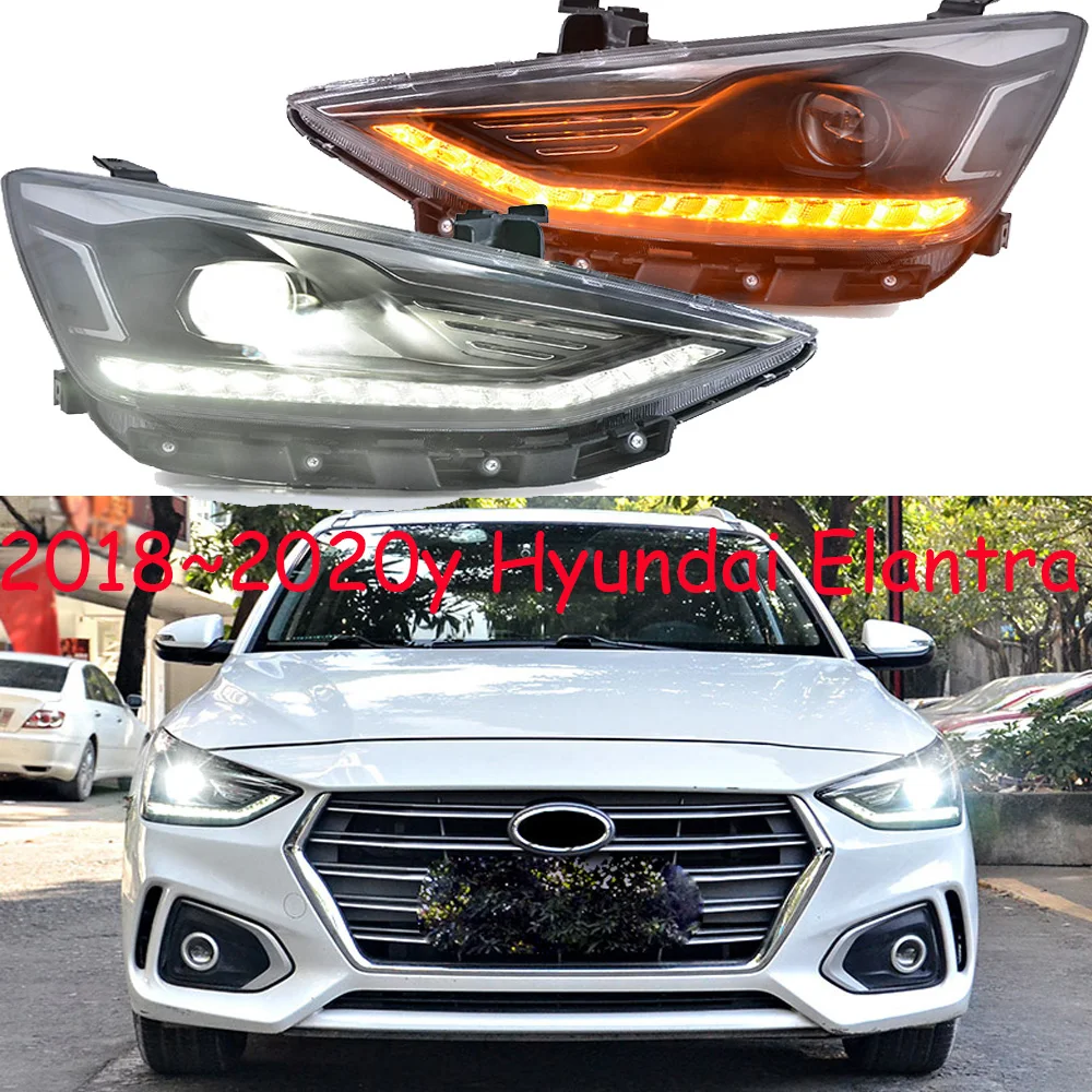 

Car bumper head light for Elantra headlight Elantra All in LED 2018~2020 DRL car accessories headlamp Elantra headlamp