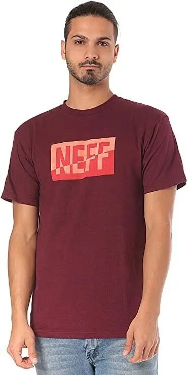 

Мужская футболка нового мира Neff Burgandy Nwt M