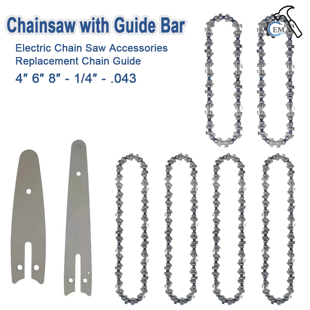 

4/6 Inch Saw Bar, 28/36 Knots Electric Chain Saw Accessories, Replacement Chain Guide, Mini Steel Chainsaw, Garden Cutting Tool