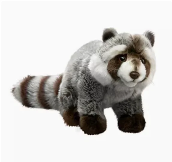 

Hight Quality Raccoon Anime Cute Simulation Plush Toys Lifelike Animals Stuffed Doll Kawai Toy Gifts Kids Gift