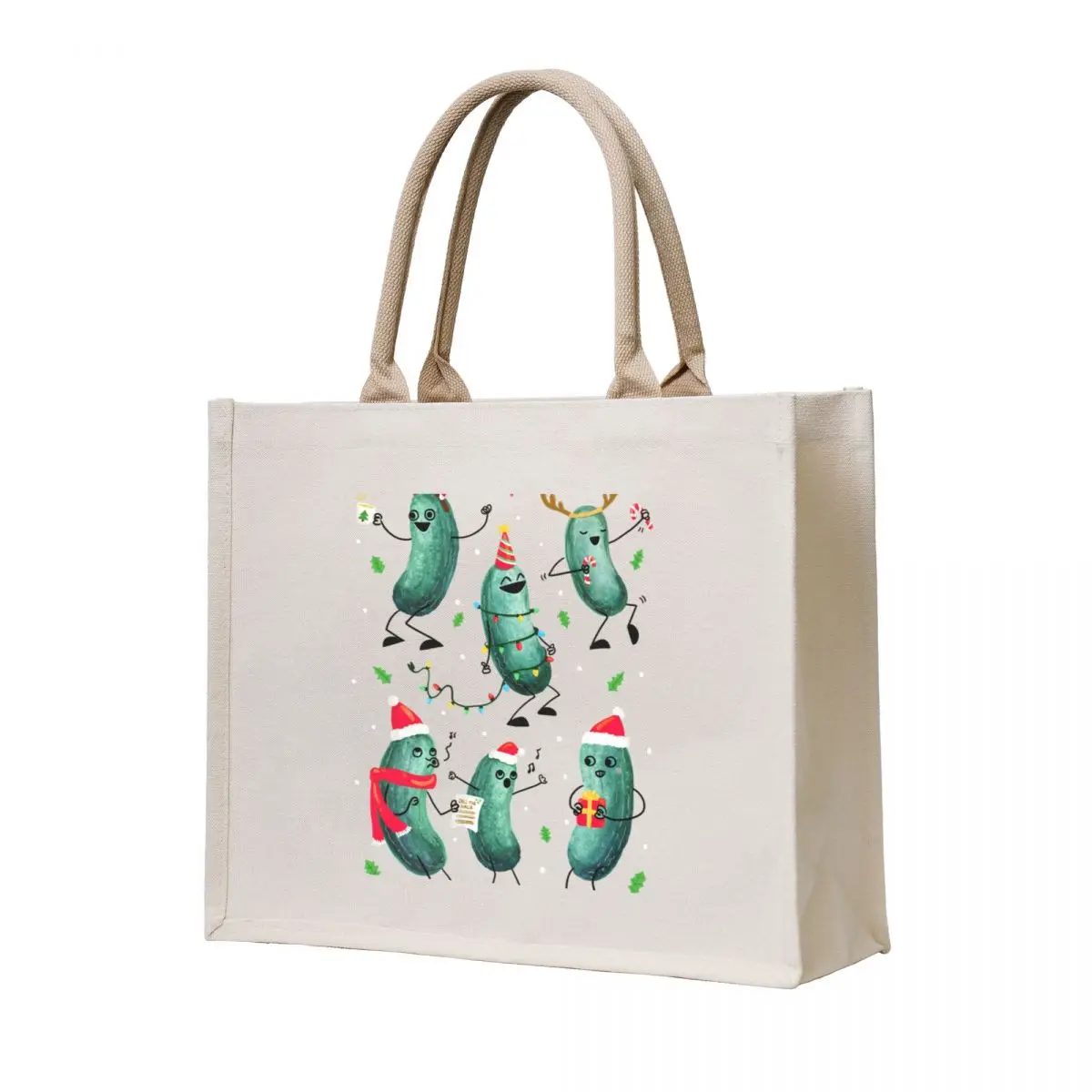 

Holiday Pickle Party! Tote Bag personalized tote canvas tote cloth custom