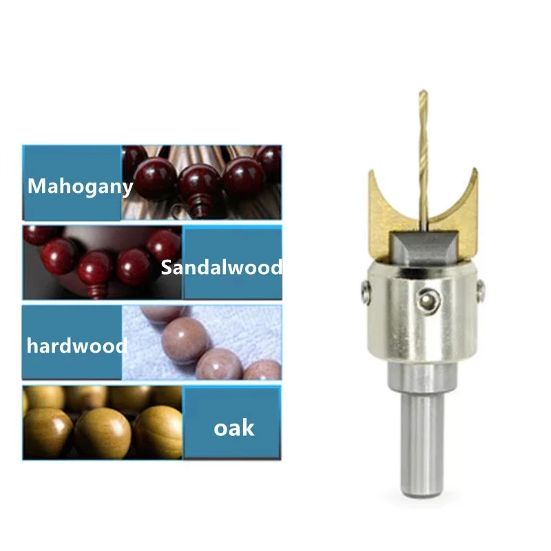 Wooden Bead Maker High Speed Steel Milling Cutter With Bead Drill Bit For Woodworking Wooden Rosary Making Drill Cutter Tool Set