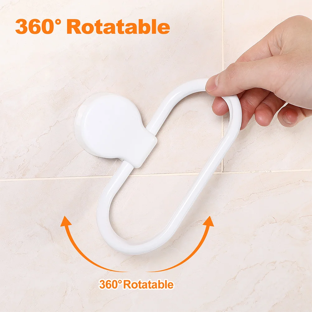 2 Pcs Adhesive Towel Ring Hand Holder Rag Small Decorative No Drilling Rack Hangers Clothes for Bathroom Wall