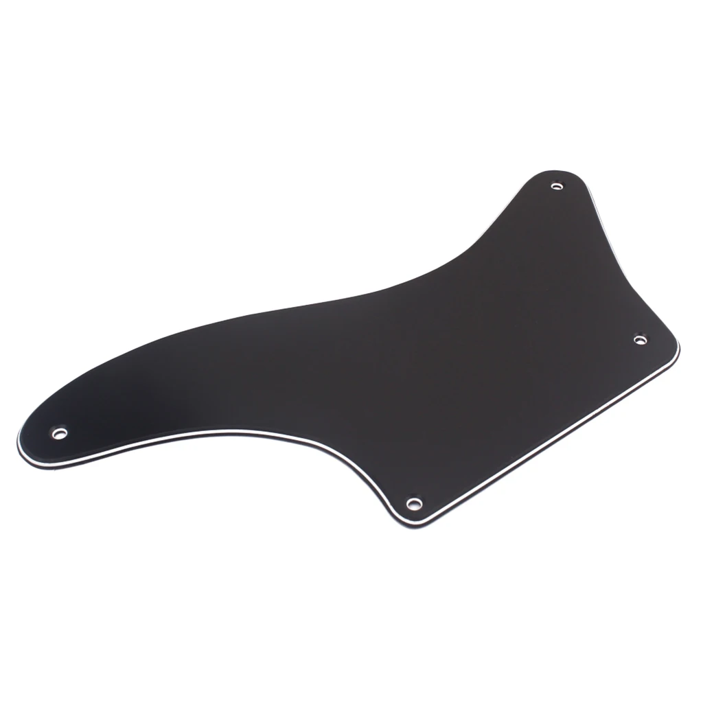 Tele Guitar Pickguard 3ply PVC Replacement Plate Black No Pickup Notch for La Cabronita Caster Electric Guitar DIY Kit