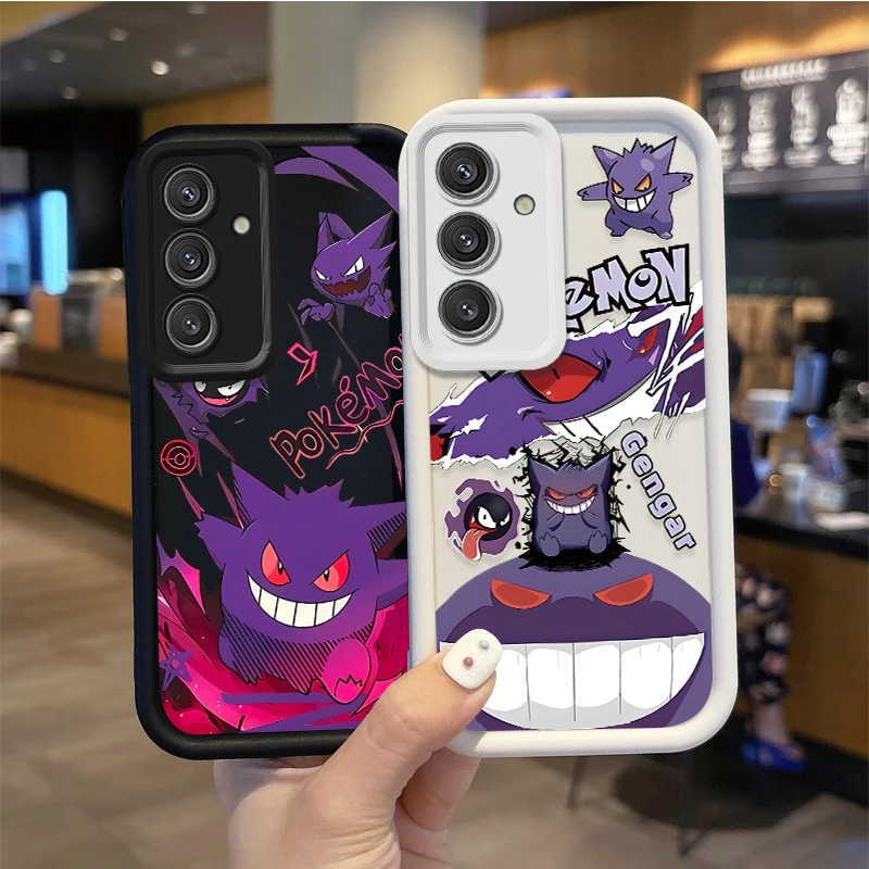 Lovely P-Pokemon Gengar Phone Case for Samsung Galaxy A35 A34 A33 A32 5G A31 A30 A24 A23 A22 A16 A12 A06 A03 M55 Non-Slip Covers