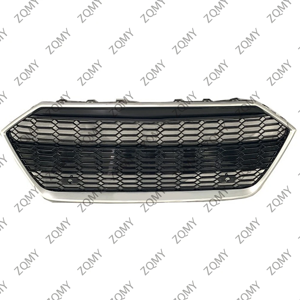 

W/Logo For Audi A7/A7L/S7 2019 2020 2021 2022-2024 Car Front Bumper Grille Centre Panel Styling Upper Grill (Modify RS7 style)