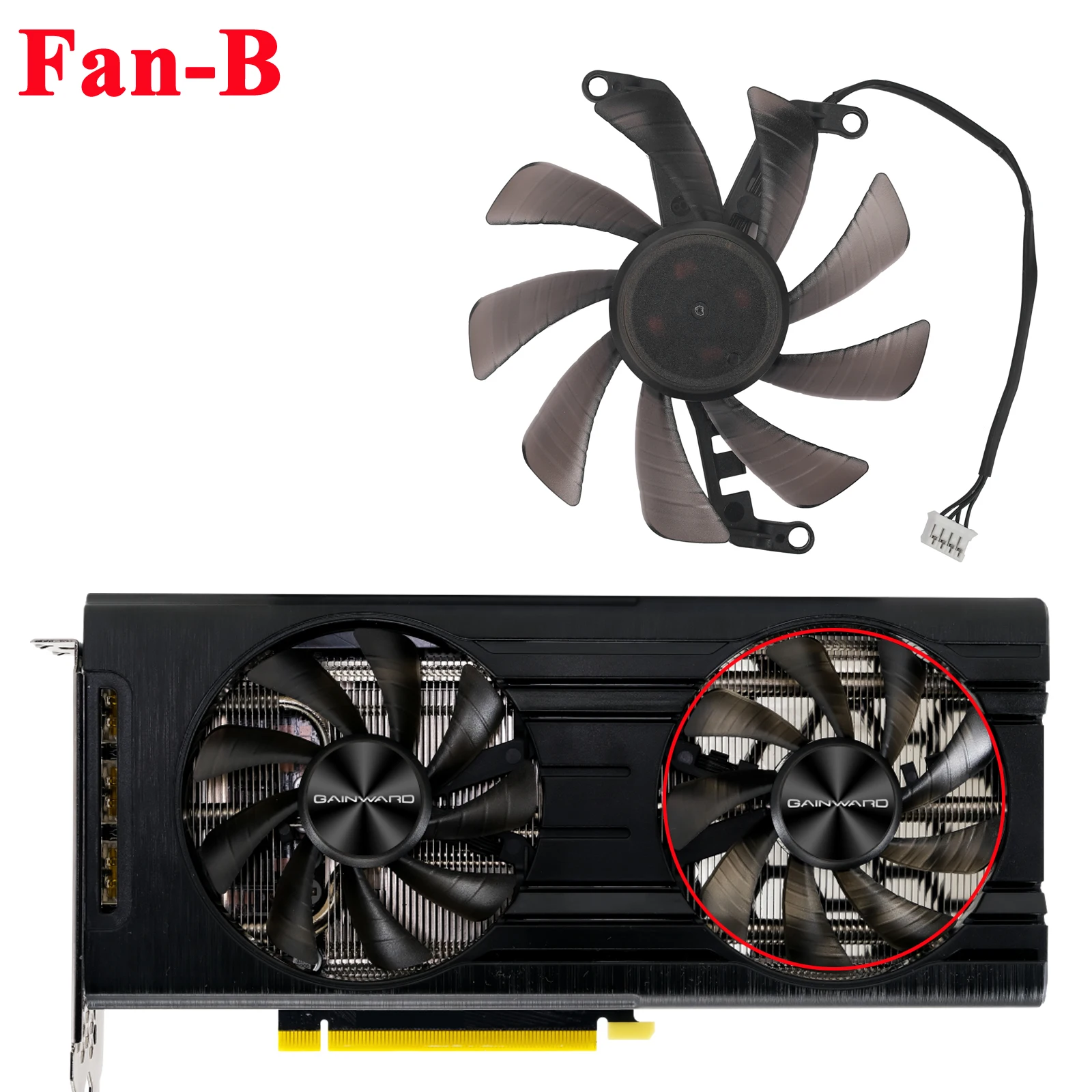 ビデオカードファンgainward rtx 3060 3060 ti ghost 85mm TH9215S2H