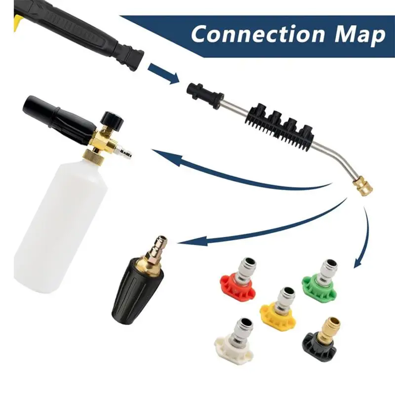 Pressure Washer Extension Wand 30° Curved For Karcher And Lavor 1/4