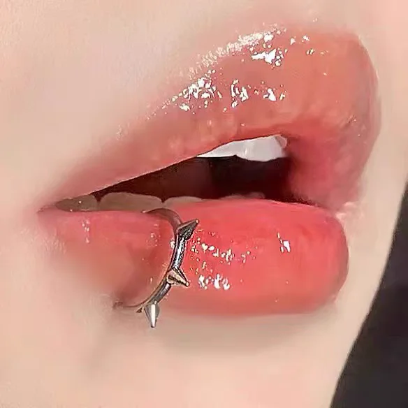 10 stücke Punk Nasenring ein Nagel Dual Use Lippen ringe Edelstahl C-förmigen gefälschten Niet Clip auf nicht Körper Piercing Hoop Schmuck