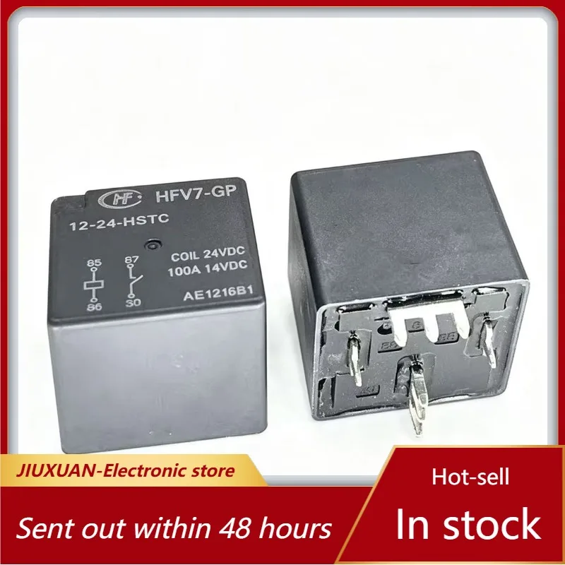 New 1pcs/lot HFV7-GP 12-24-HSTC DC24V 4Pin 100A Heavy Duty Automotive Multi Function Relay