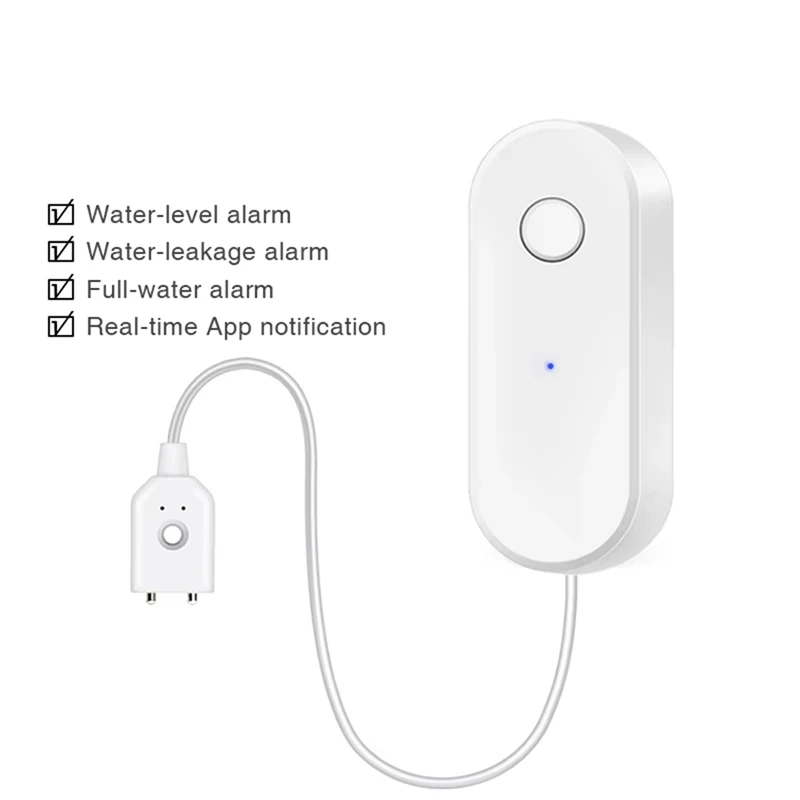 Sensor de água wi-fi, alarme, detector de vazamento de água, alerta de inundação, sistema de alarme de segurança, funciona