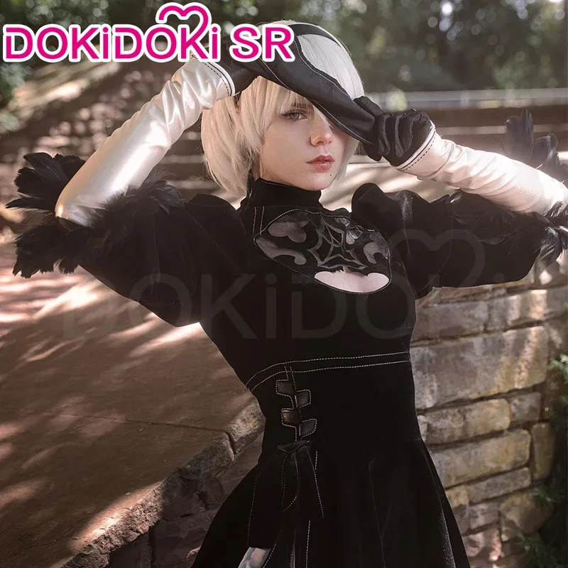 DISPONIBILE 2B/2P Gioco Cosplay Costume Cosplay DokiDoki-SR YoRHaa No. 2 Tipo B Parrucca Cosplay Scarpe Costume da donna Due stili Cosplay