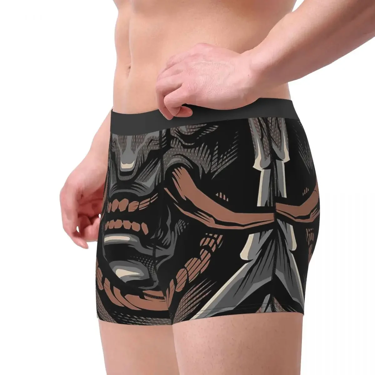 HANNYA SAMURAI DEMON - DARK VERSION Underpants Breathbale Panties Male Underwear Print Shorts Boxer Briefs