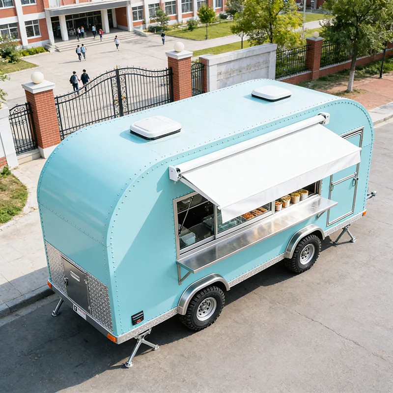High Efficiency Food Truck with Energy Saving Appliances and Solar Panel Option for Green Operation