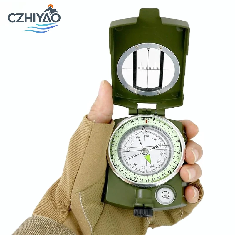 CZHIYAO Outdoor Pocket Folding Compass With String Waterproof High Precision Hiking Navigation Tool For Wilderness Survival