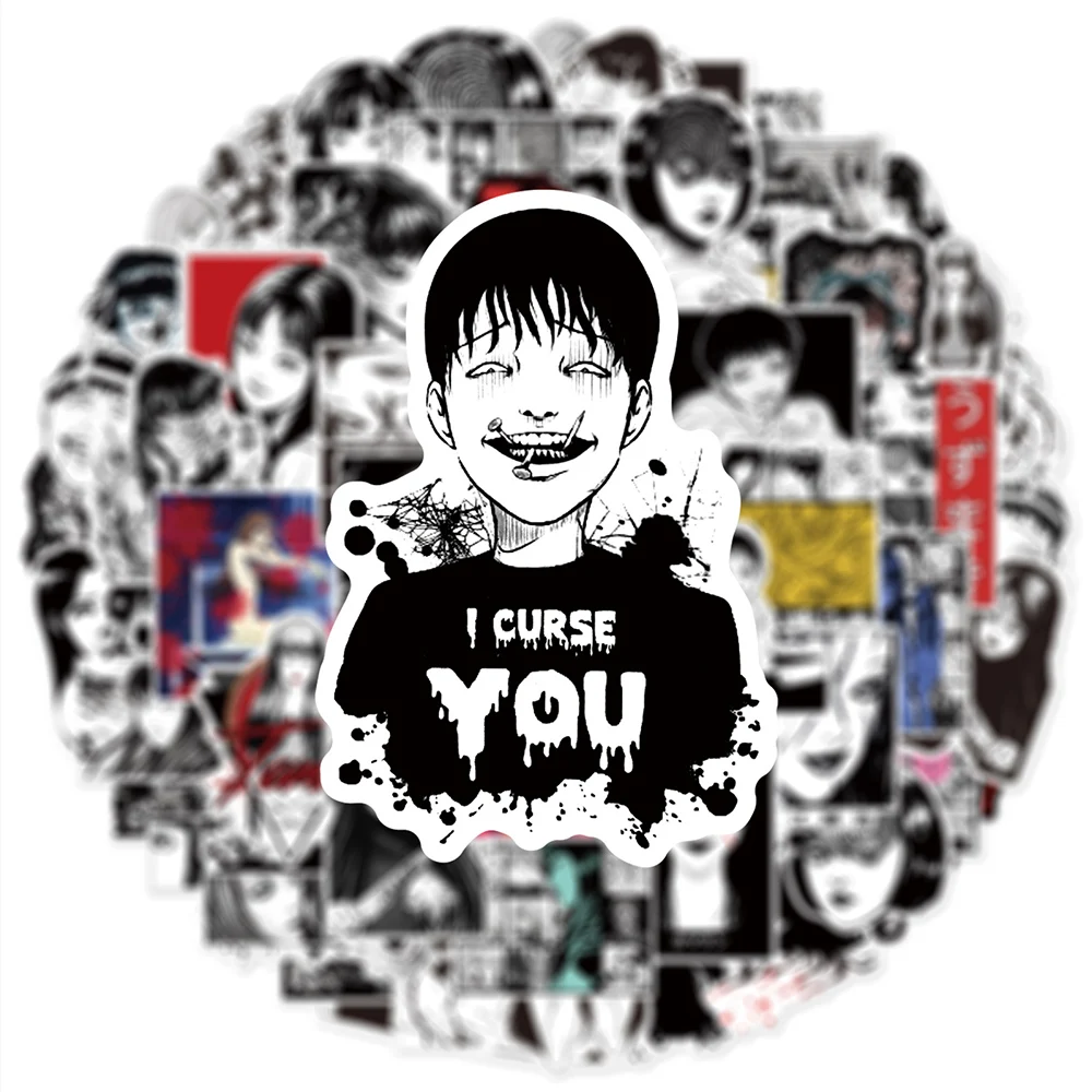 10/30/50pcs Tomie Junji Ito Stickers Horror Anime Sticker Aesthetics Skateboard Suitcase Laptop Tomie Kawakami Graffiti Decals