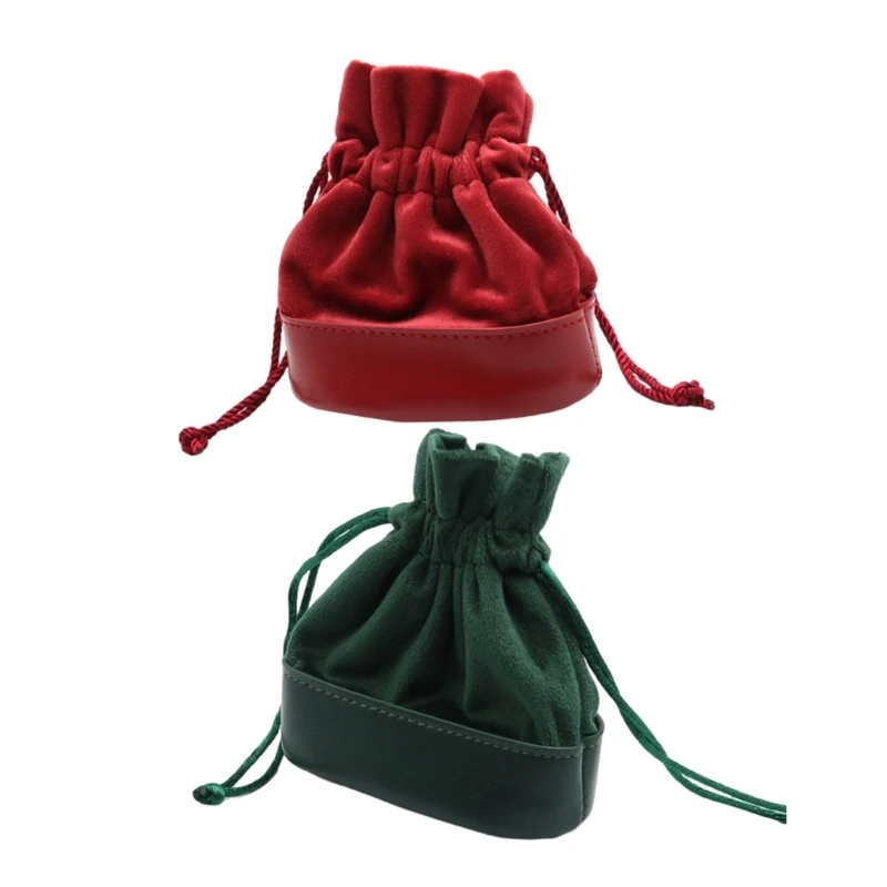 Luxurious Plush Drawstring Organizers Pouches for Personal Trinkets and Keys 37JB