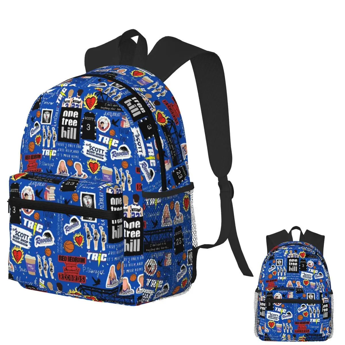 

One Tree Hill Collage Vintage TV-Inspired Fan Art Design Student Backpack School Bag Hiking Travel Daypack Bookbag Shoulder Bags