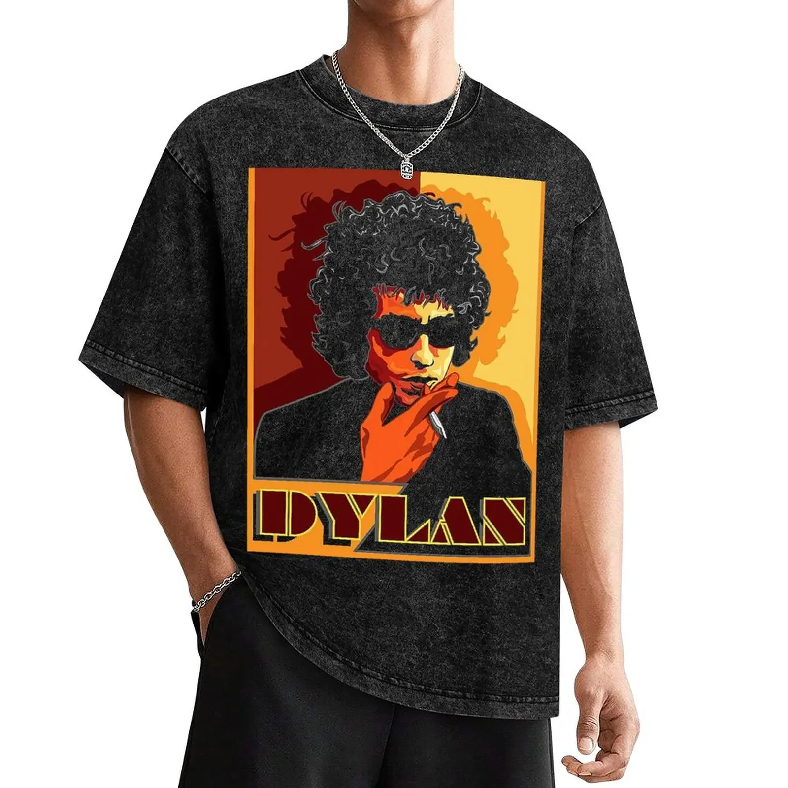 

Official Merchandise of Bob Dylan T-Shirt animal prinfor boys oversizeds blue archive Aesthetic clothing compression shirt men