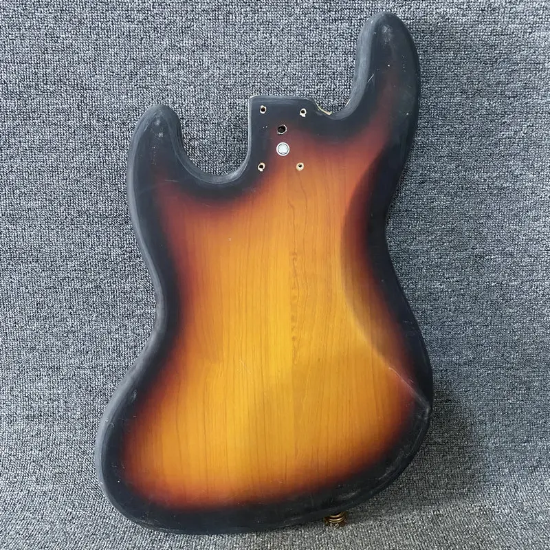 DB945 Sunburst Color Jazz Electric Bass Body Solid Alder Bass Body Surface Damages DIY Parts and Replace Accessories