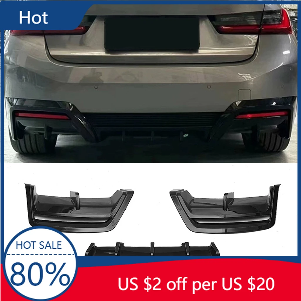 

Бамперы заднего бампера автомобиля, диффузор для губ, задние боковые сплиттеры, спойлер для BMW i3 2022 2023 2024, глянцевый черный комплект кузова, тюнинг