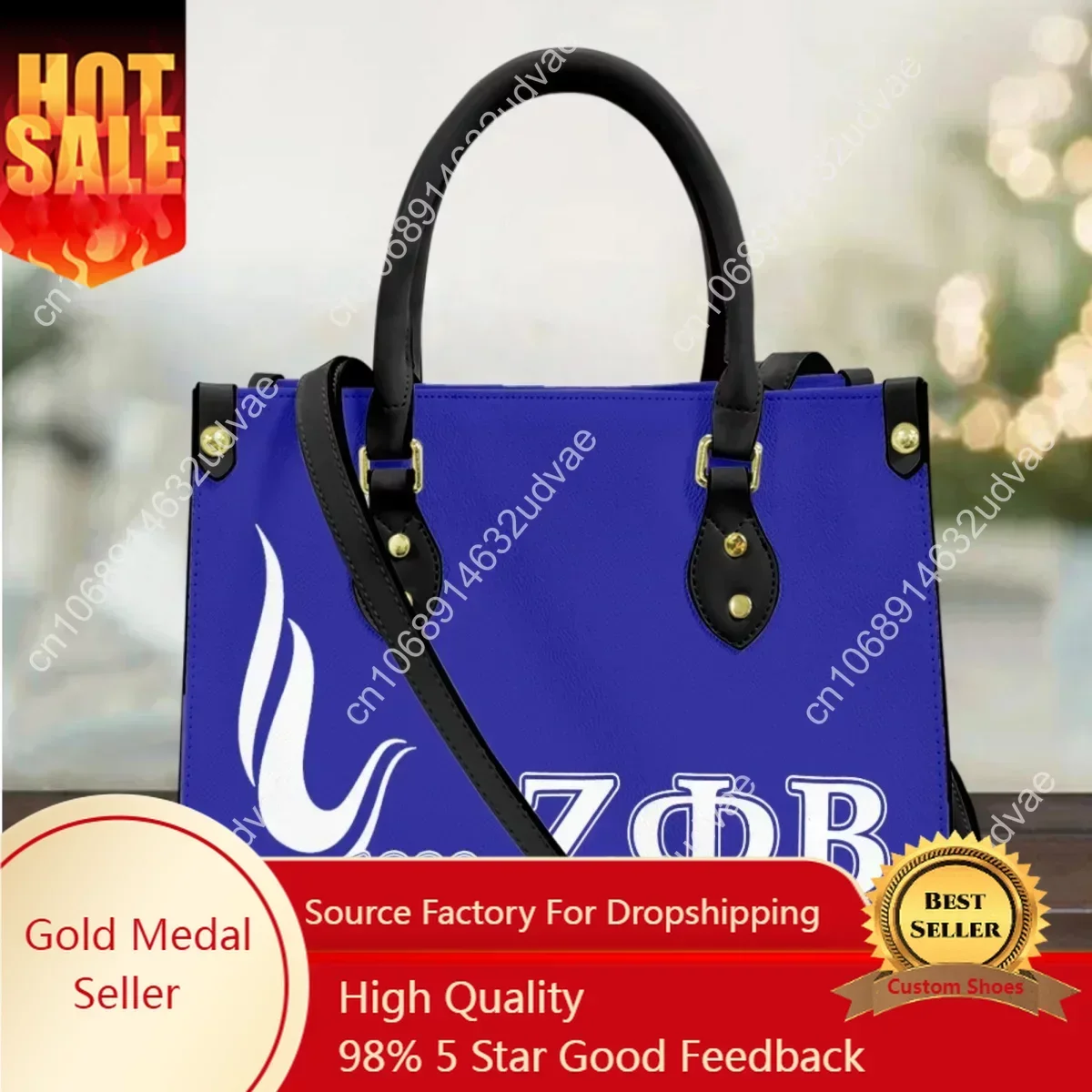 

Zeta Phi Beta Printed PU Leather Cross Body Bags Top Handle Girls Party Sorority Casual Clutch Fashion Trendy Messenger Bags