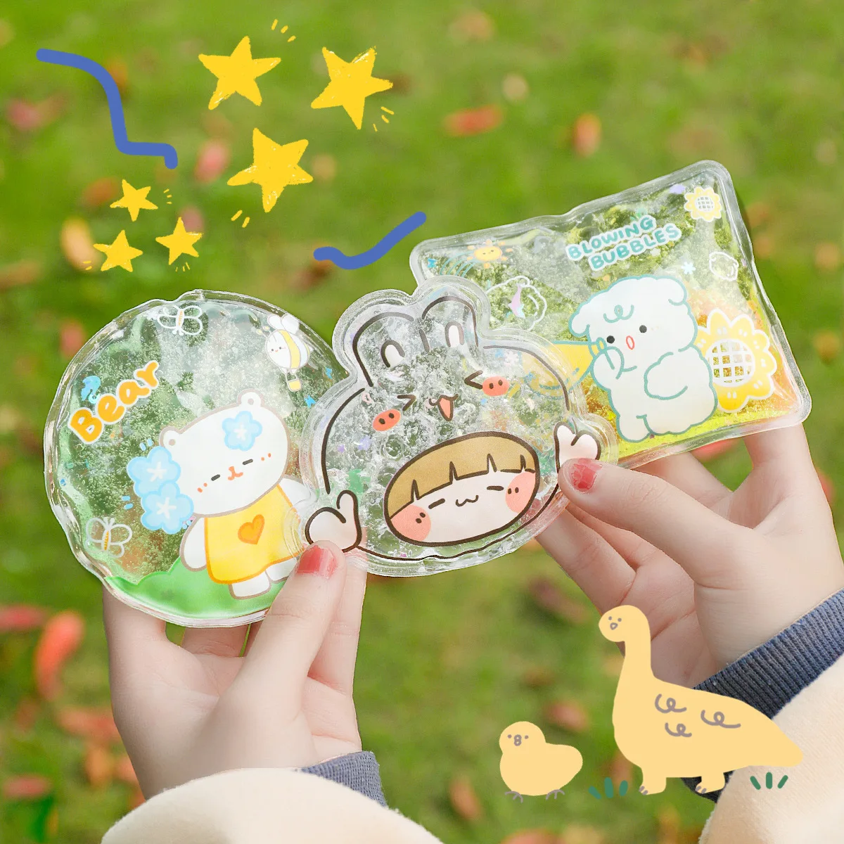 Cute Cartoon Portable Use Ice Bag Mini Cooler Bag Summer Cooling Cold Compress Child Baby Student Fever Travel Reusable Ice Pack