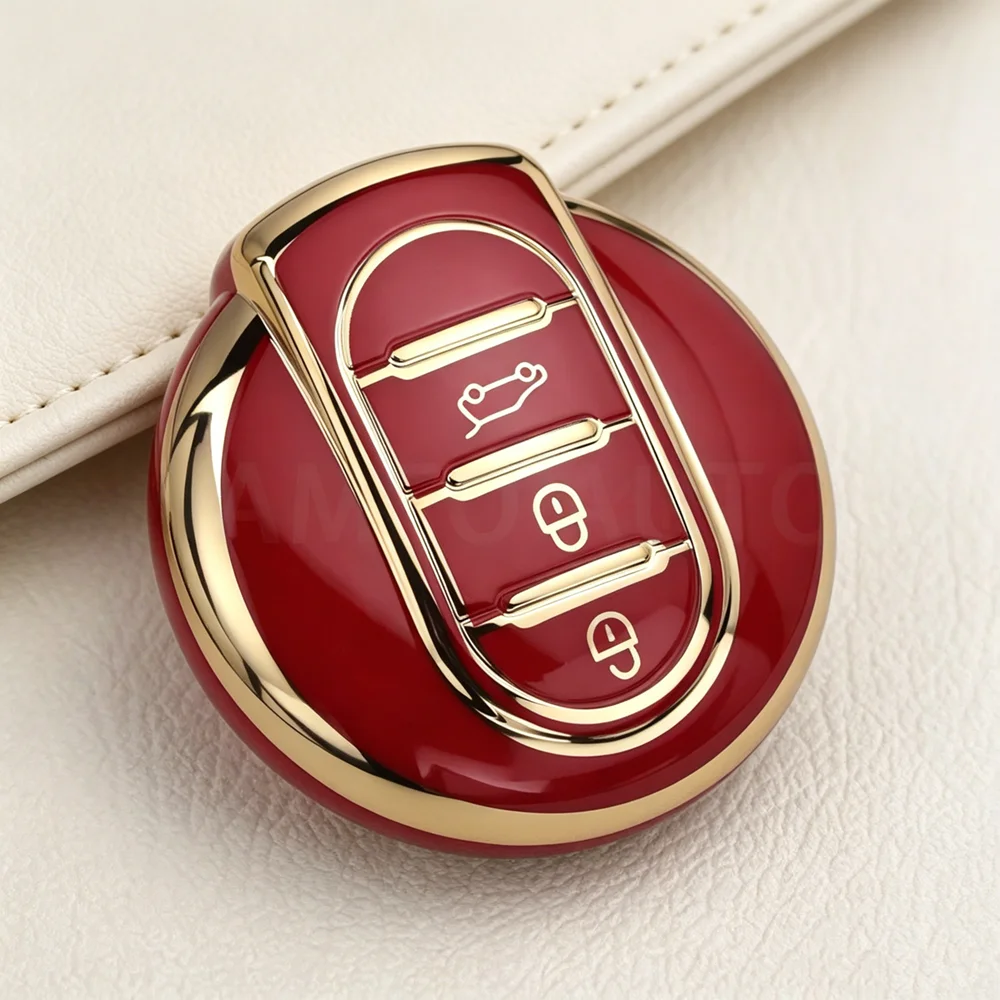 TPU Car Key Case Cover for Mini Cooper Hatch Convertible Clubman Countryman F54 F55 F56 F57 F60 2015-2025 Key Chain Accessories