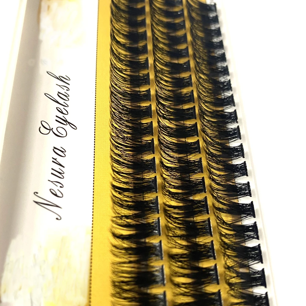 60 Bundles 50D/60D/80D BLACK Natural Eyelash Extension Volume Faux Mink Eyelashes Individual Cluster Lashes Makeup Cilia SILK