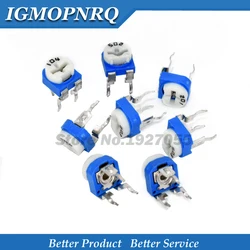 50pcs RM065 RM-065 100 200 500 1K 2K 5K 10K 20K 50K 100K 200K 500K 1M ohm Trimpot Trimmer Potentiometer variable resistor