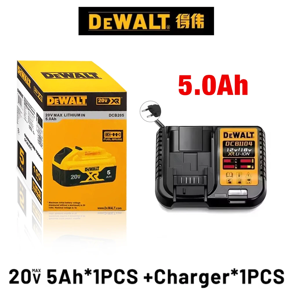 

DEWALT original 18V, 5.0AH, DCB115, DCB118 battery charger, fast charging, lithium battery, tool battery