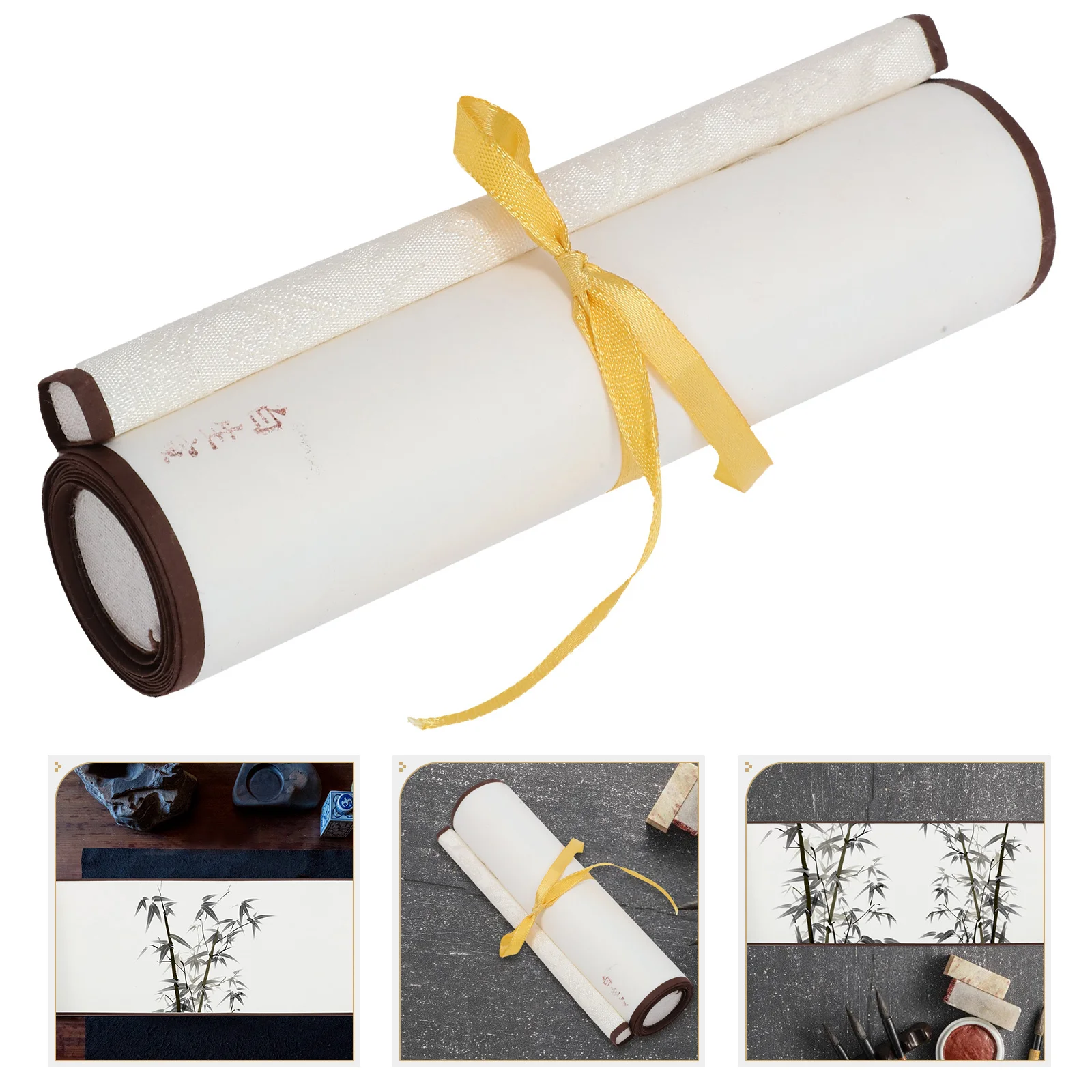 Chinese Calligraphy Blank Scroll Rice Paper Long Lasting Painting Paper for Calligraphy Practice Blank Hanging Scroll