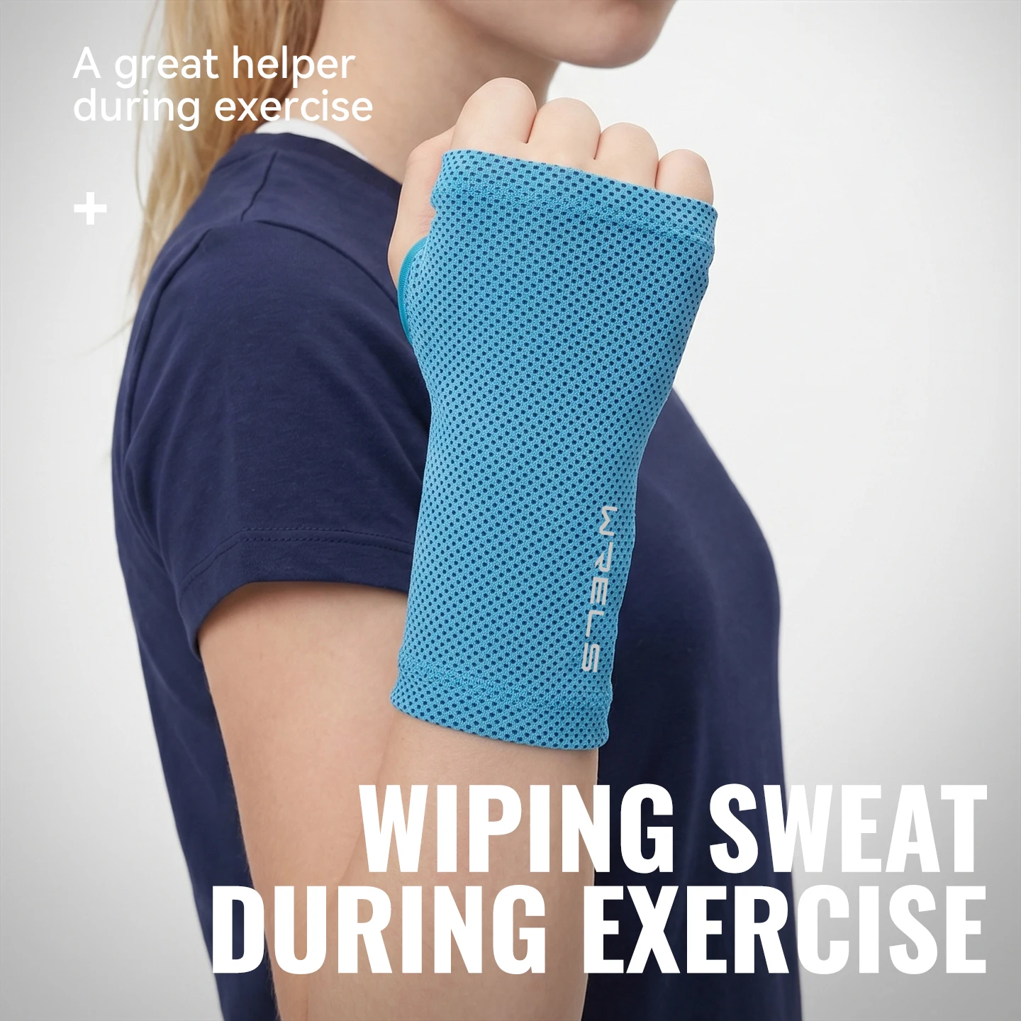 WRELS 1/2PCS Summer Quick Dry Cooling Wrist Brace Breathable Sweat Absorbing Wrist Brace Gym Fitness Tennis Running Wrist Brace