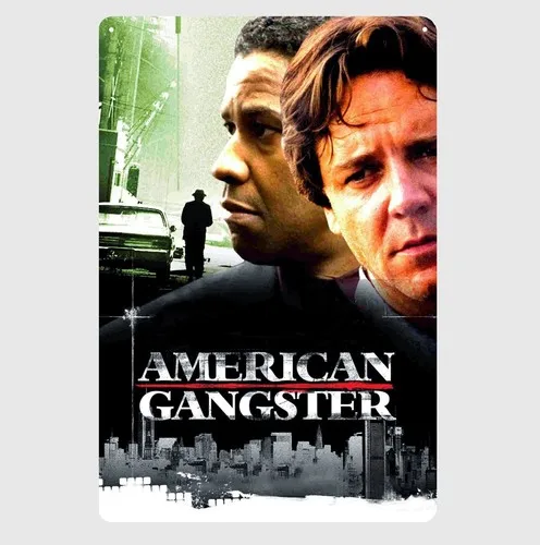 American Gangster denzel washington Movie Metal Poster Tin Sign - 20x30cm Plate  -aluminum