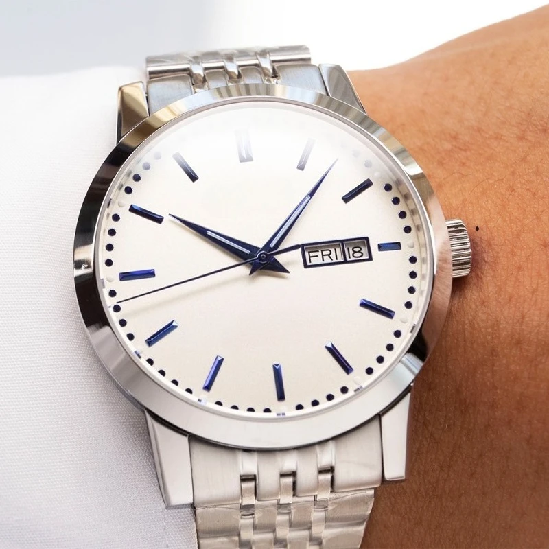 Nowe zegarki kwarcowe męskie luksusowe markowe sportowe w całości ze stali casual biznesowe męskie wodoszczelne zegarki wysokiej jakości