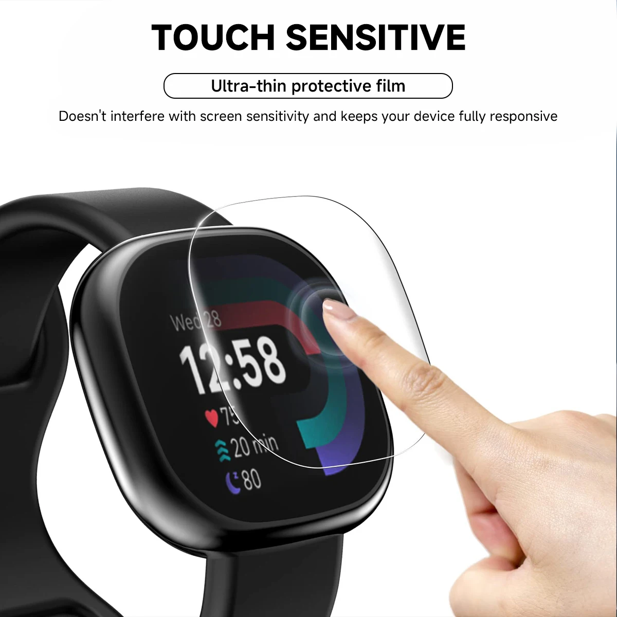 Soft Clear Protective Film For Fitbit Versa 4/3/Sense 2 Smart Watch Versa4 Sense2 Screen Protector Full Cover for Ace LTE image 5
