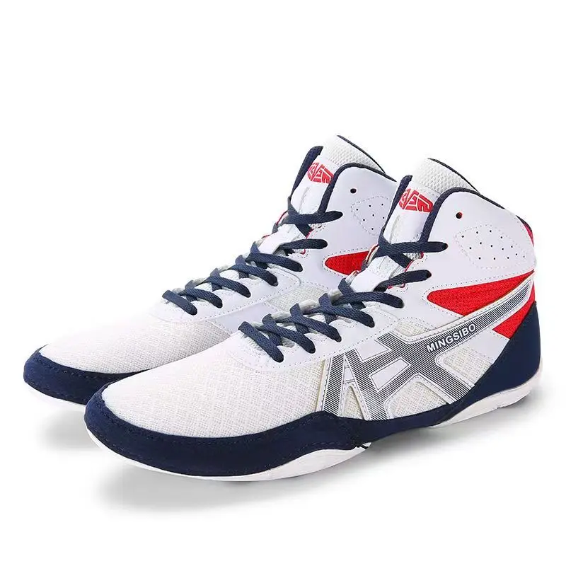 Boxing Shoes Breathable Mesh Non-slip Sole Lightweight Training Sneakers for Kickboxing Wrestling Combat Sports