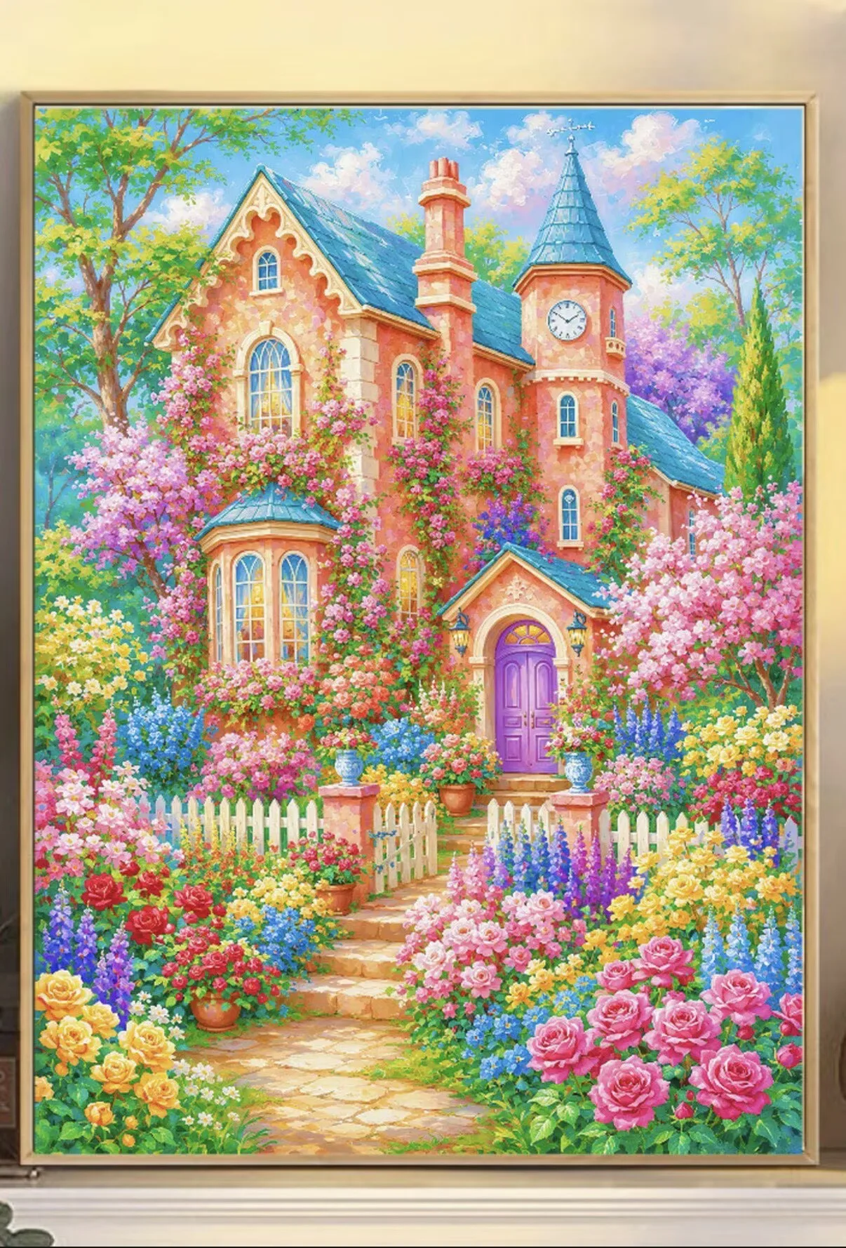 9ct 75x95cm blueberry Embroidery DIY Chinese Style Printed Kits Cross Stitch Needlework Home Decor Crafts 69 Colors