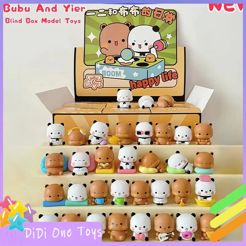 Nuovo originale Panda Bubu e Yier serie di vita quotidiana scatola cieca giocattoli simpatico cartone animato panda orso bambola scatola cieca casuale regalo per bambini