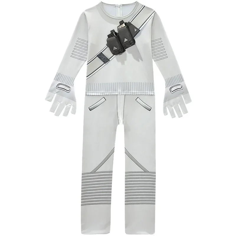 Boy Girls DJ Music Marshmelloo Cosplay Bodysuit Halloween Costume With Mask Jumpsuit Carnival Party Clothing M13