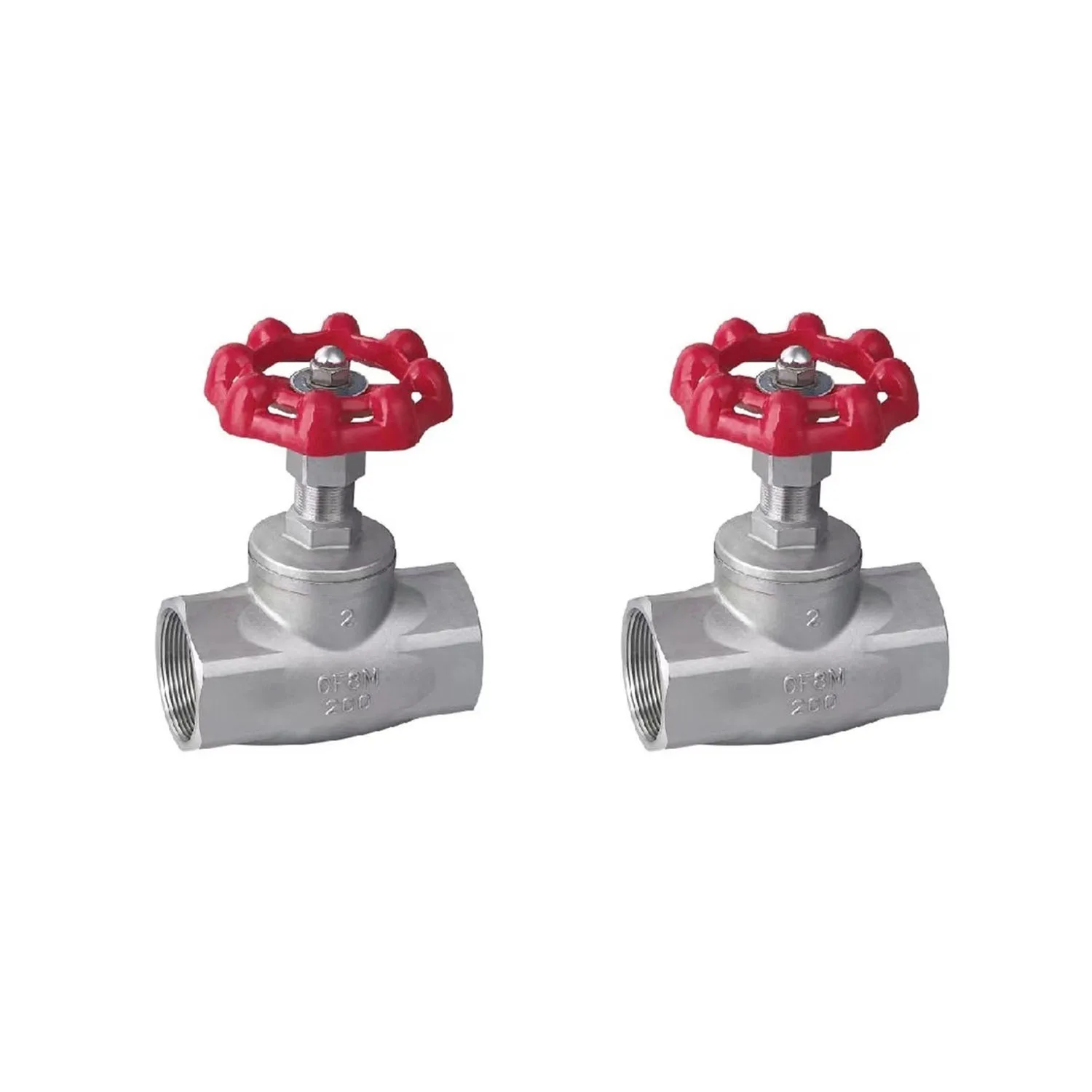 Stainless Steel 2 Inch Gate Valve with Female Thread for Vacuum and Low Pressure Systems Manual Handwheel Operated Flow Control