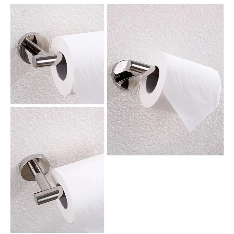 

AB41-держатель для хранения туалетной бумаги, круглая вешалка для салфеток из нержавеющей стали 304, настенное крепление, диспенсер для рулонов туалетной бумаги