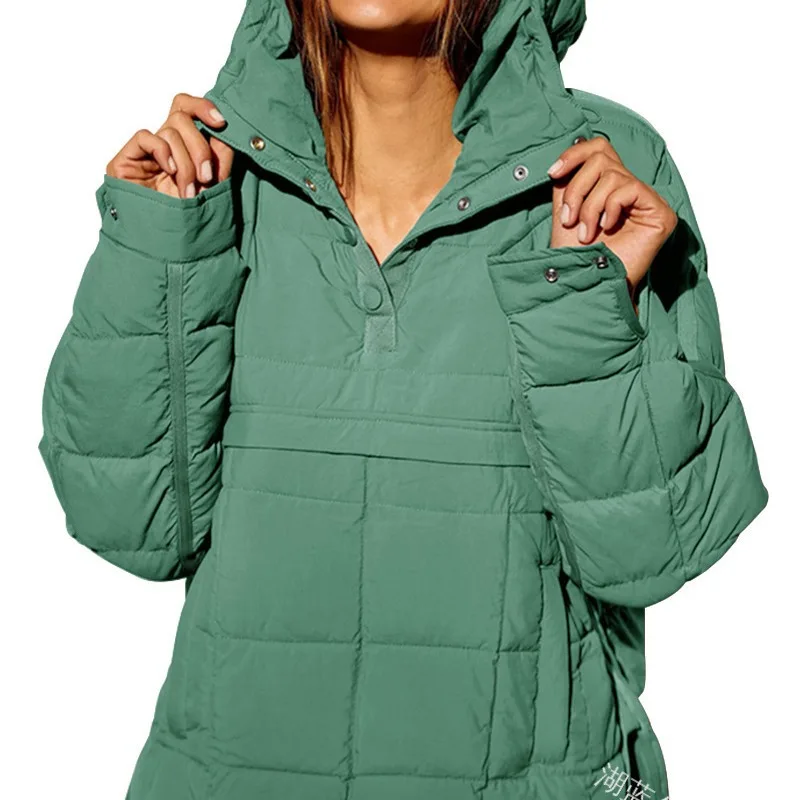 루즈한 긴팔 풀오버 후드 라운드 밑단, 순색 코튼 의류, 캐주얼 패션, 유럽 및 미국, 2023 신상, TopW292