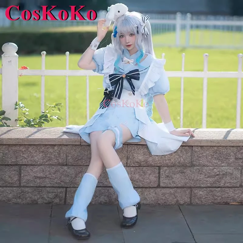 Coskoko Kafū Chino Cosplay Anime Is De Orde Een Konijn? Kostuum Mooie Zoete Uniformen Halloween Partij Rollenspel Kleding XS-L