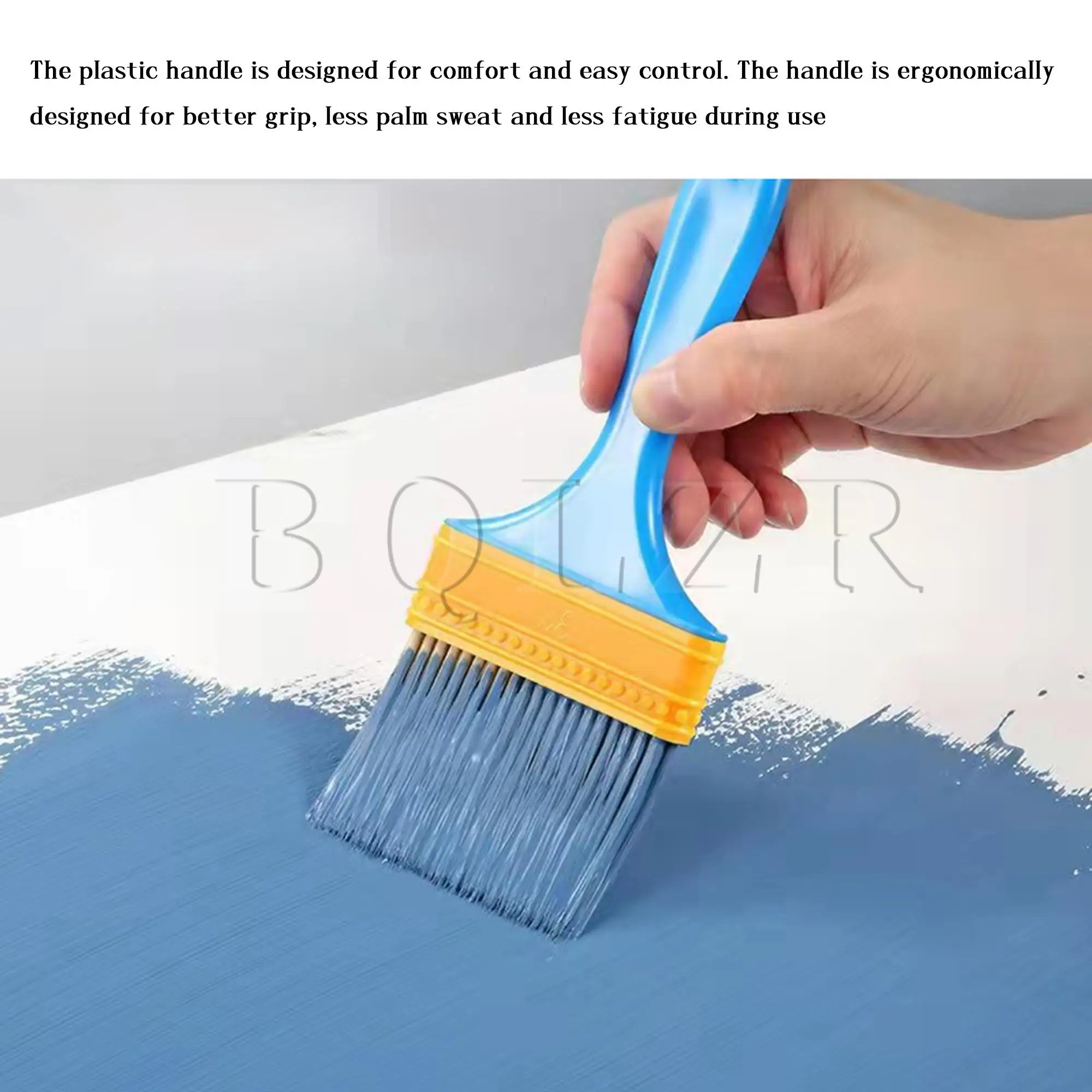 BQLZR 20x Plastic Handle Paint Brush 2 Inch 42x45mm Bristle for Craft Hobby